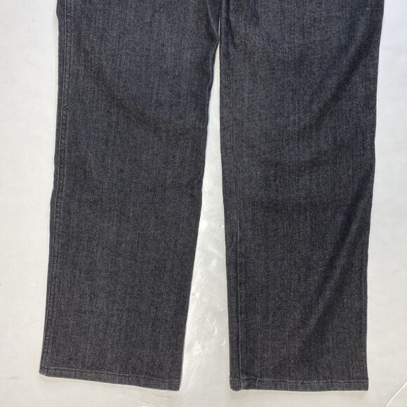 St. John Sport Straight Leg Jeans Sz 8 Womens High Rise Dark Gray Stretch Short - Picture 11 of 14